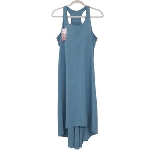 Halara Breezeful RacerPocket High Low Flowy Midi Quick Dry Casual Dress blue